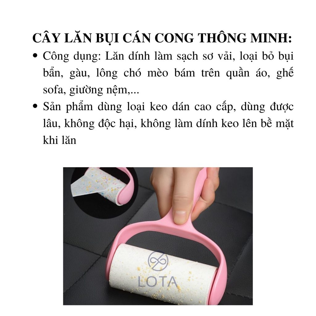 cây lăn bụi quần áo cán cong