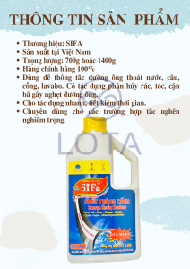 Dung dịch thông cống Sifa