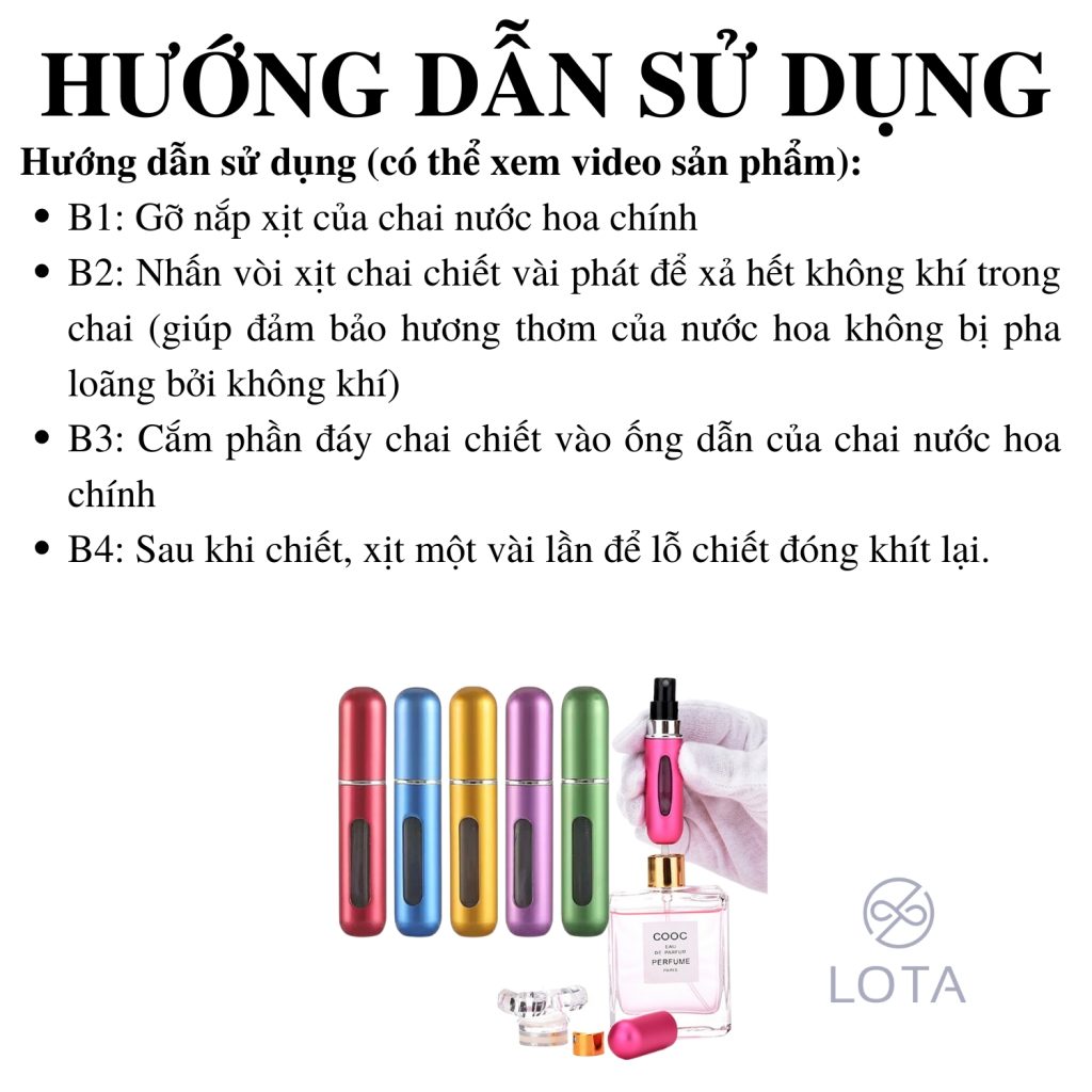 LỌ CHIẾT NƯỚC HOA TỰ ĐỘNG MINI 5ML